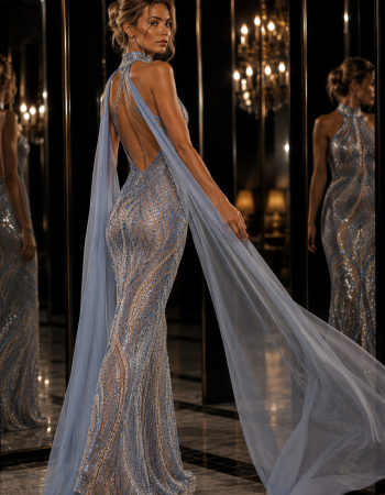 Дълга бална рокля  с гол гръб  от Paloma Fashion