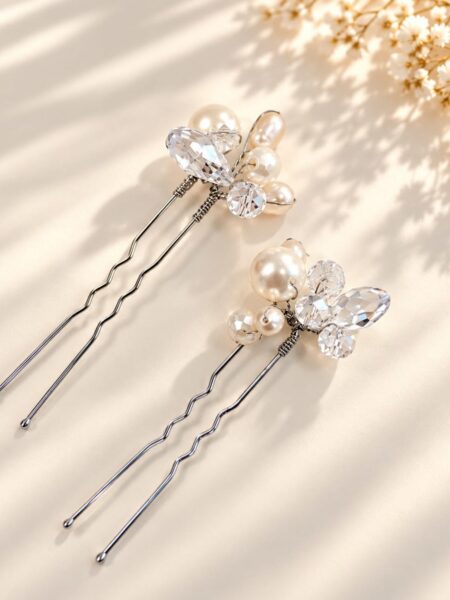 Pearls and crystals hairpins Фуркети с перли и кристали