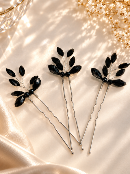 Black hairpins Фуркети в черен цвят