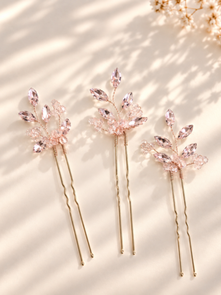 Hairpins in pink Фуркети в розово